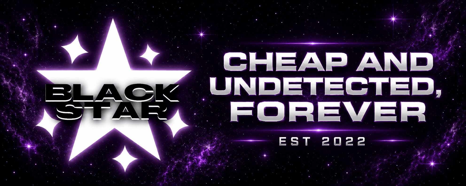 Blackstar purple space banner